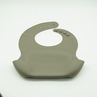 Set 8 piese diversificare bebelusi si copii din silicon Flippy, baveta, farfurie compartimentata cu ventuza, bol cu ventuza, tacamuri din lemn si silicon, cana pentru gustari, fara alergeni, verde inchis-7