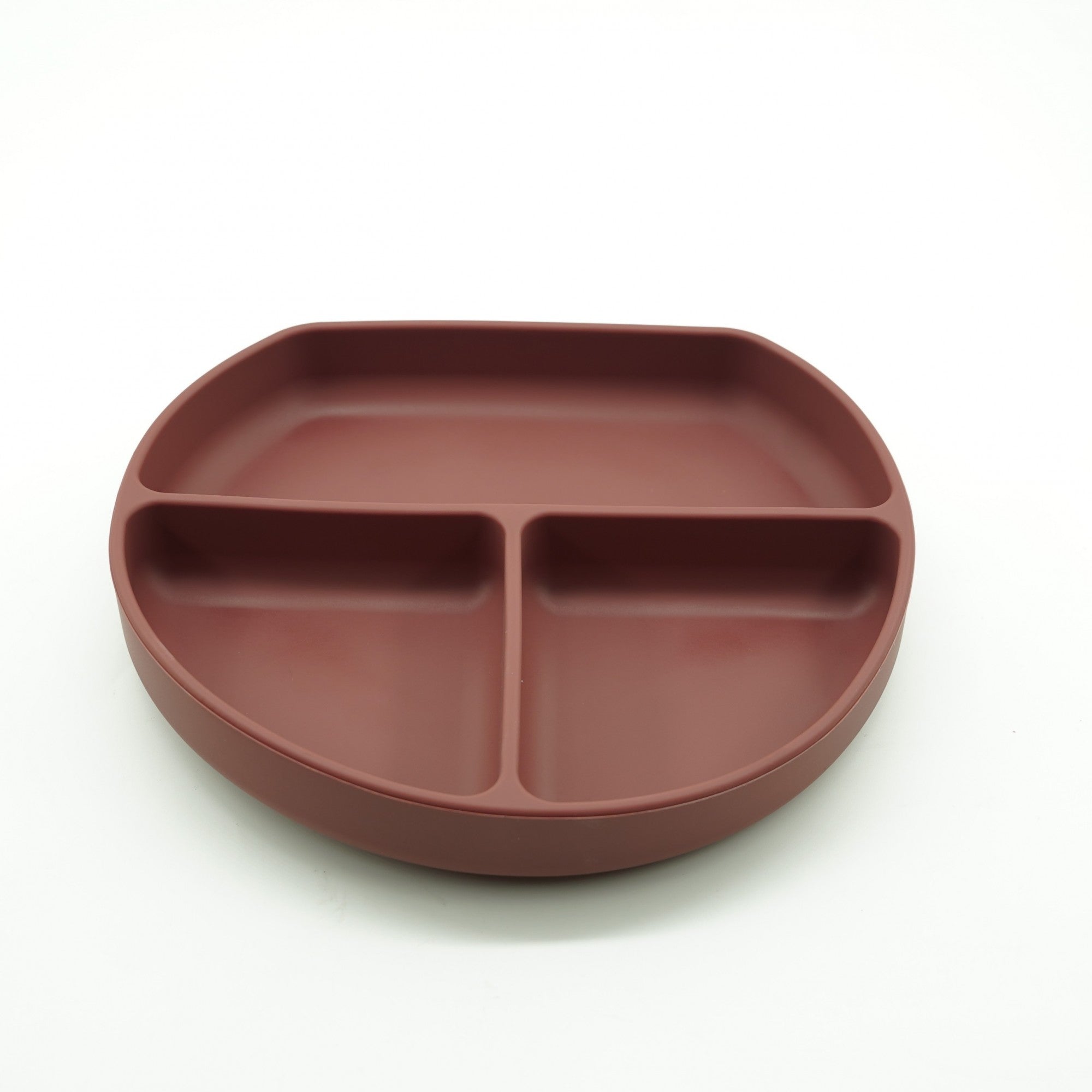 Set 8 piese diversificare bebelusi si copii din silicon Flippy, baveta, farfurie compartimentata cu ventuza, bol cu ventuza, tacamuri din lemn si silicon, cana pentru gustari, fara alergeni, maro-6