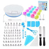 Set 92 Piese Ustensile pentru Ornare Prajituri, Flippy, din Plastic si Otel Inoxidabil, Forme Briose, Multicolor-0