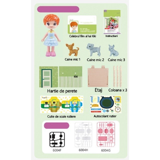 Set adapost pentru animalute Flippy, casa de papusi cu mobilier si ustensile, activitati distractive-3