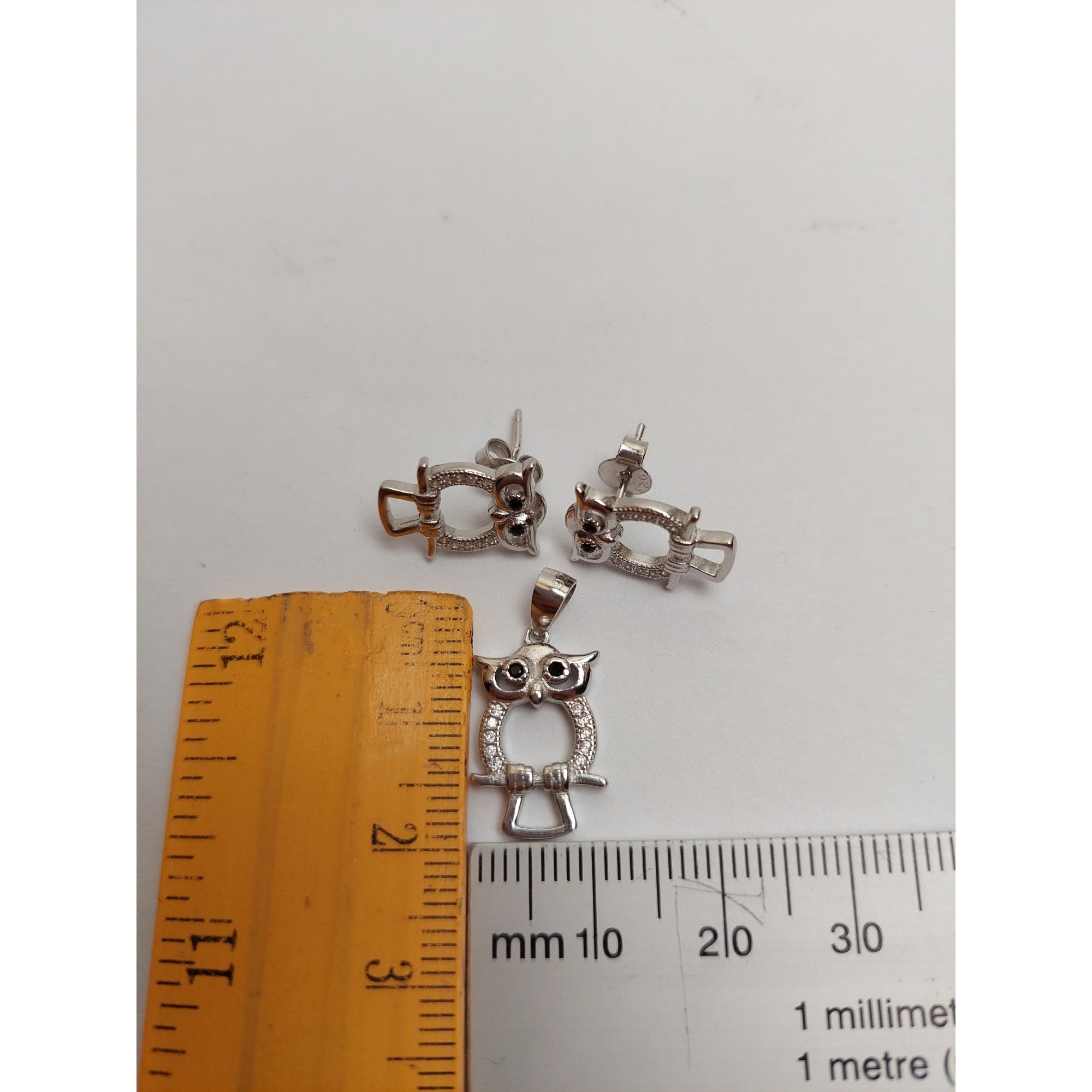 Set Argint 925 Bufnita Contur, Jolie Silver, 4.1g, 2 cm x 1.1 cm-2