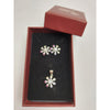 Set Argint 925 Floare cu Margini Colorate, Jolie Silver, 4.4g, 1.5 cm x 1.7 cm-0