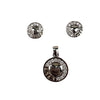 Set Argint 925 Inima in Cerc-0
