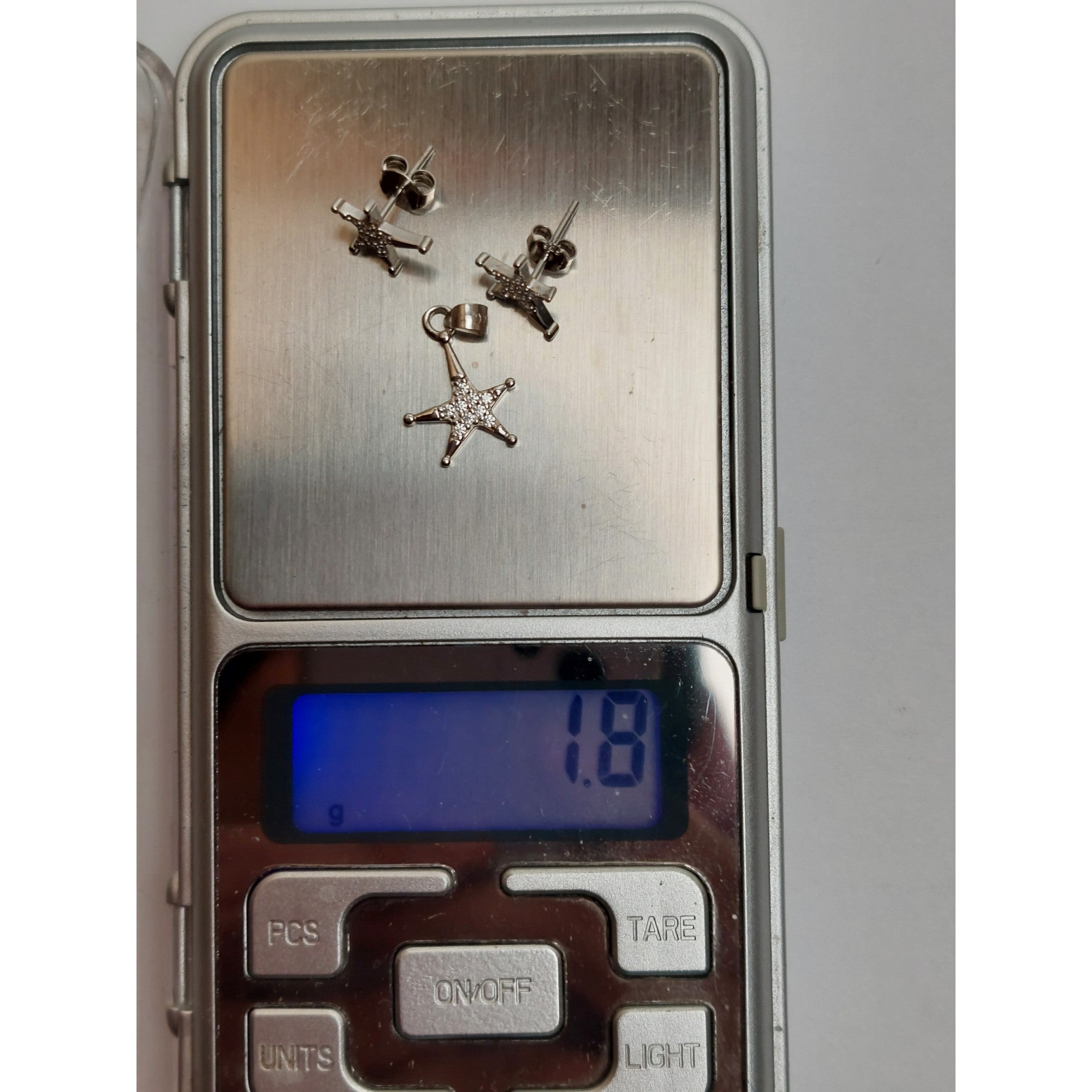 Set Argint 925 Stelute Asimetrice, Jolie Silver, 1.8g, 1.5 cm x 1.1 cm-3