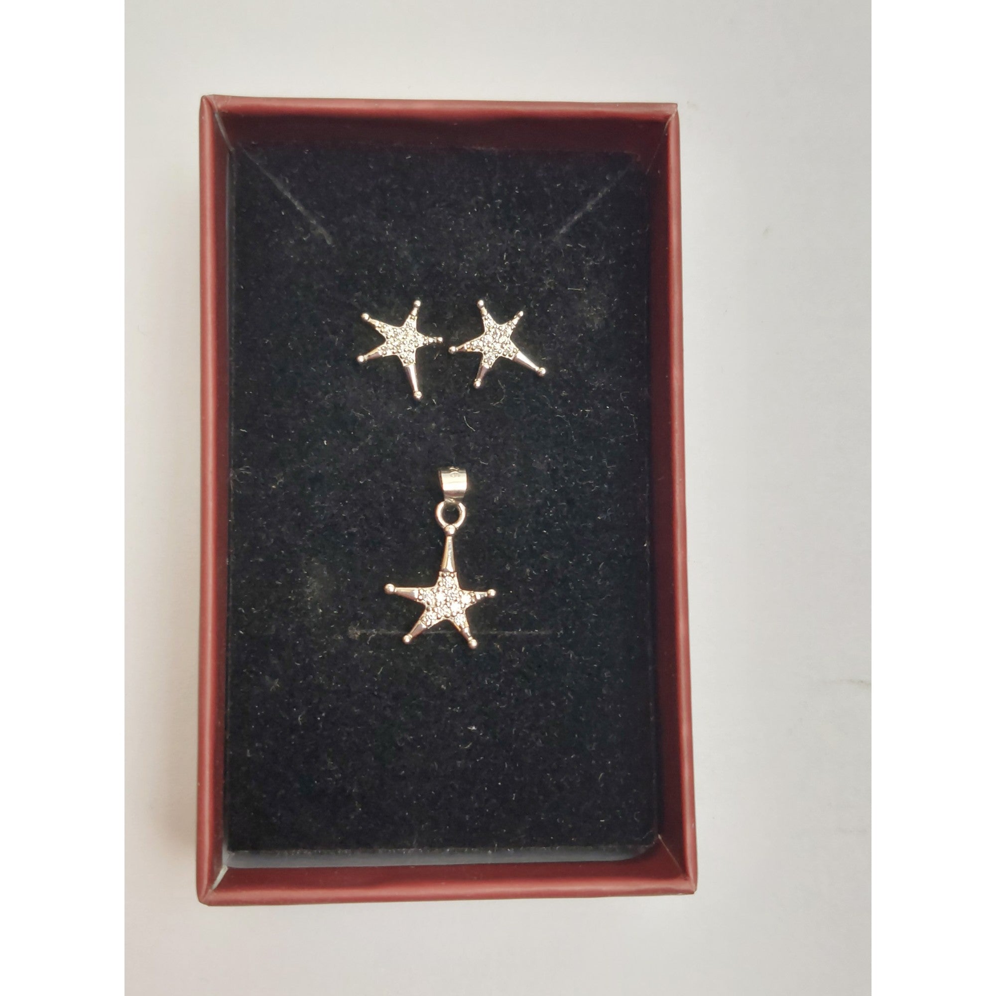 Set Argint 925 Stelute Asimetrice, Jolie Silver, 1.8g, 1.5 cm x 1.1 cm-0