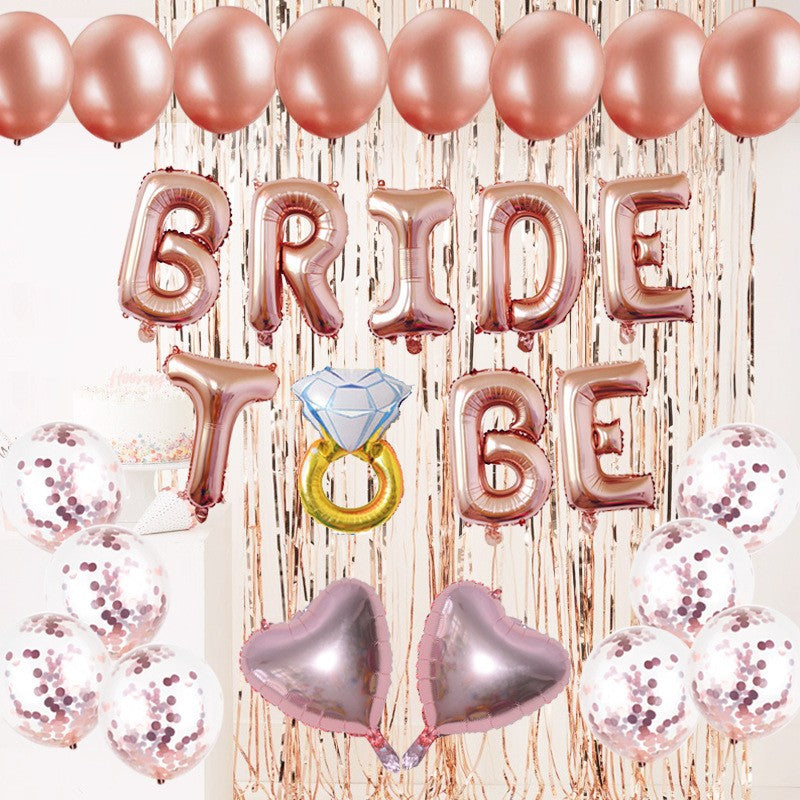Set Baloane din Folie Metalizată, Flippy, Model Bride To Be, Litere de 40 cm, Baloane Party, Ambalaj Individual, Pai Inclus, Roz-2