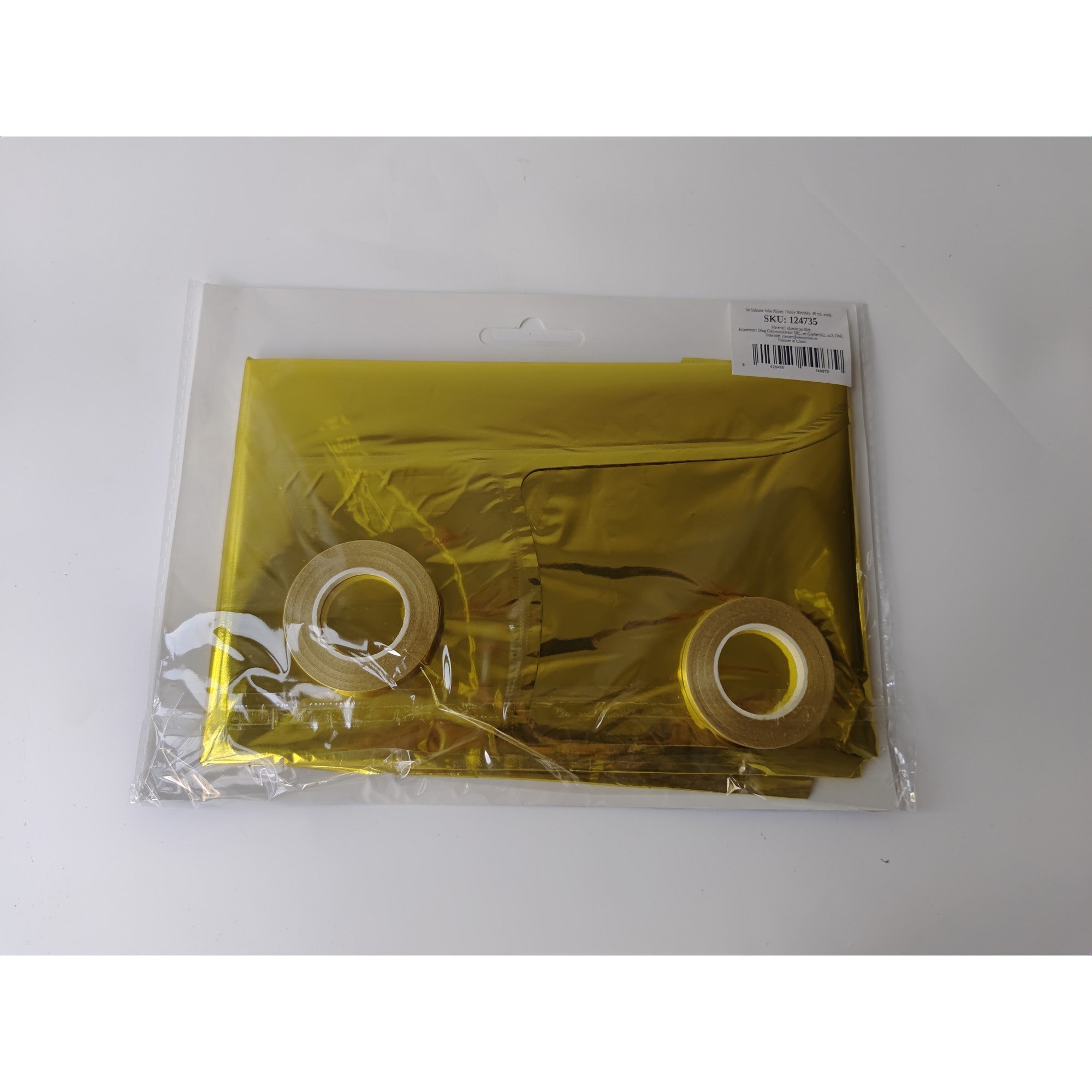 Set baloane folie Flippy, Happy Birthday, 40 cm, auriu-4