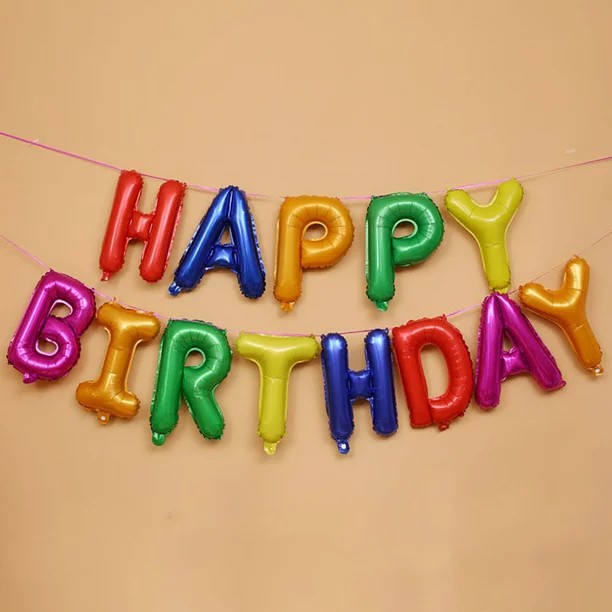 Set Baloane folie Flippy, Happy Birthday, 40 cm, Multicolor-3