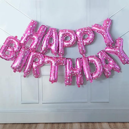 Set baloane folie Flippy, Happy Birthday, 40 cm, roz-1