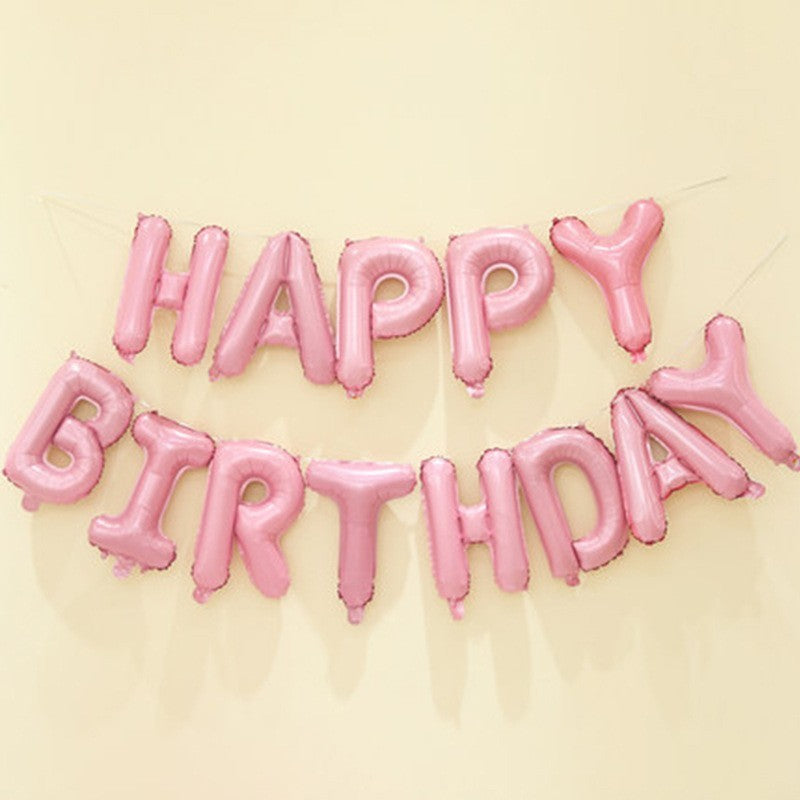 Set baloane folie Flippy, Happy Birthday, 40 cm, roz deschis-1