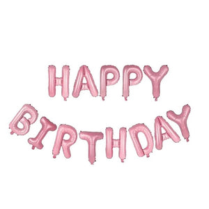 Set baloane folie Flippy, Happy Birthday, 40 cm, roz deschis-0
