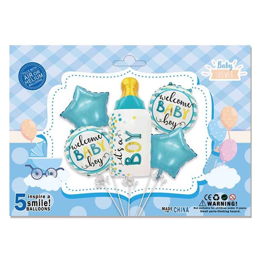 Set Baloane, Flippy, Model It's a Boy, Tematica Gender Reveal, Botez, Albastru-0