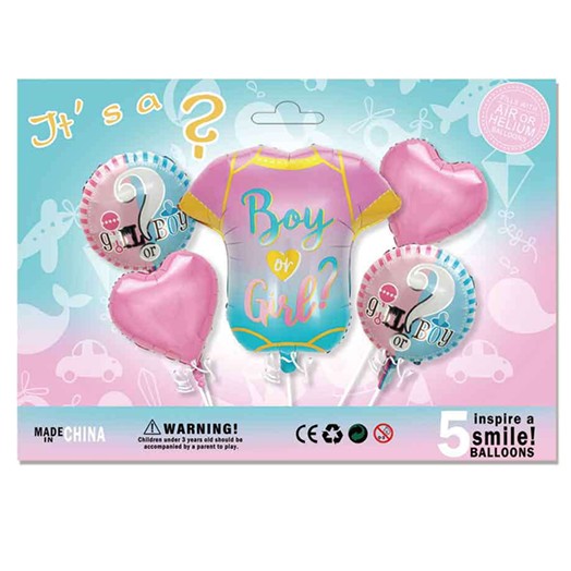 Set baloane pentru gender reveal, roz/albastru-0