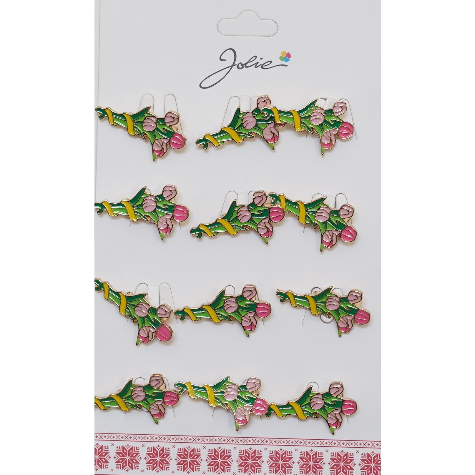 Set 12 Brose Martisor Buchet de Lalele-0