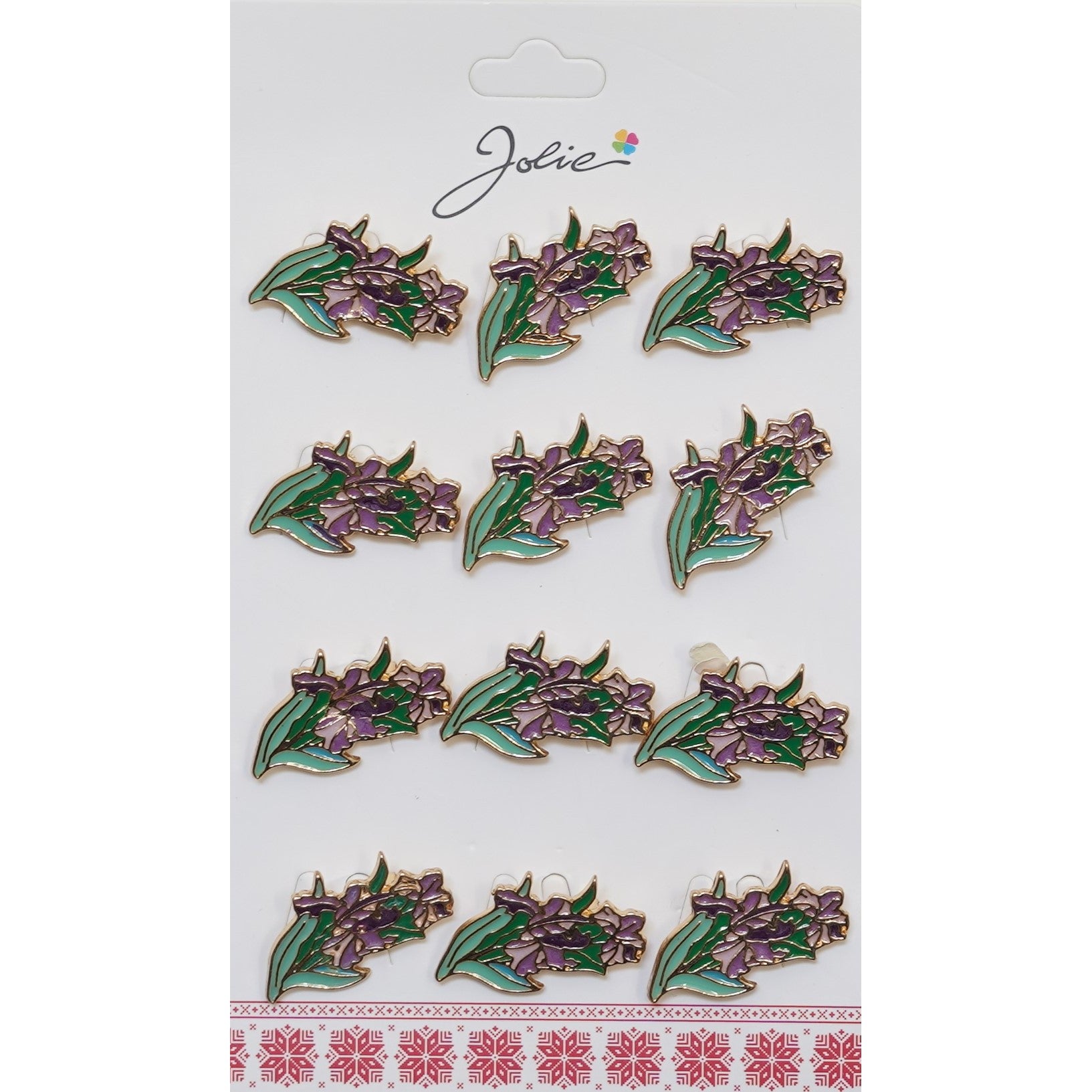 Set 12 Brose Martisor Flori Mov-0