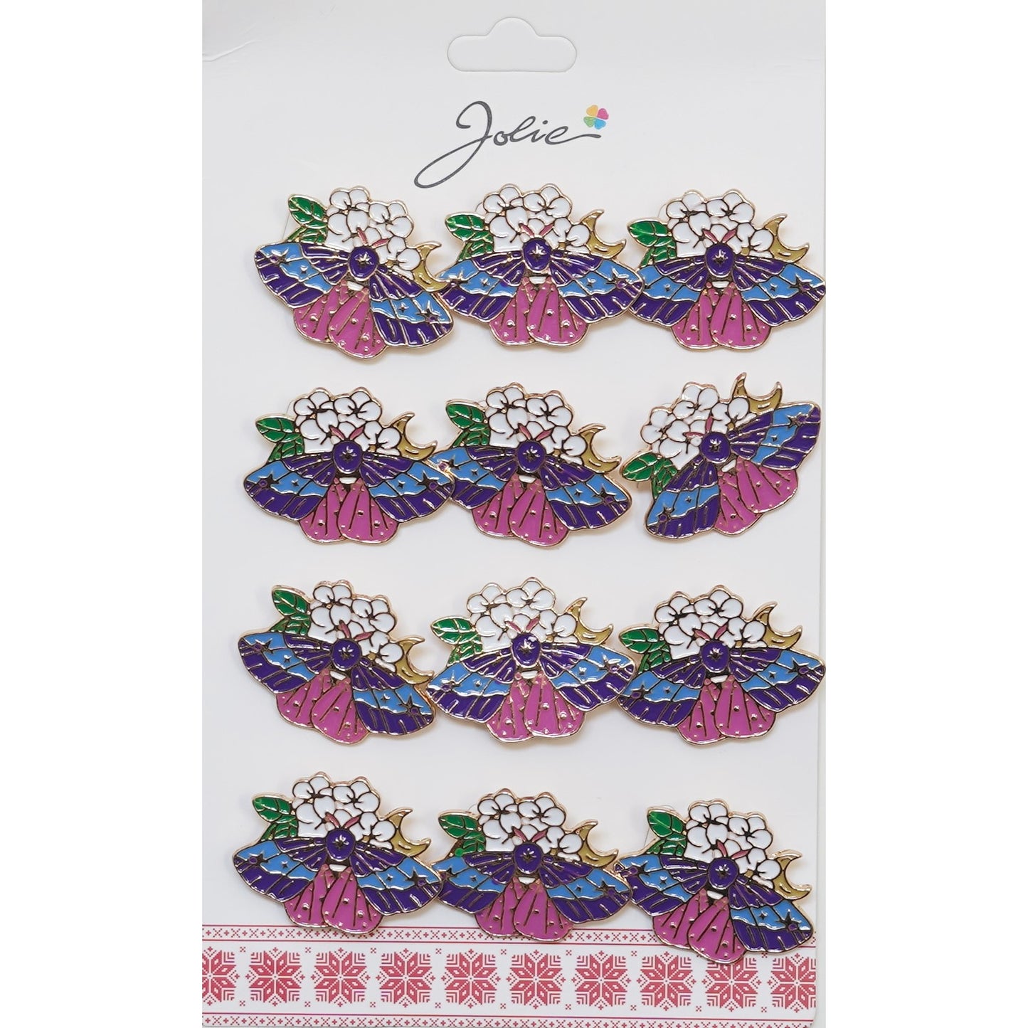 Set 12 Brose Martisor Fluture pe Flori-0
