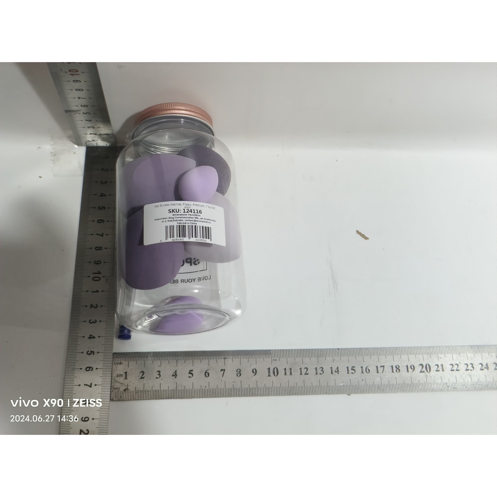 Set Buretei Machiaj, Flippy, Premium, 7 bucati, mov-9