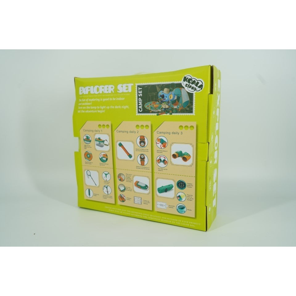 Set camping micutul explorator pentru exterior, 3 accesorii vestimentare, 9 ustensile de joaca, 8 carti educative cu insecte, +3 ani, multicolor-1