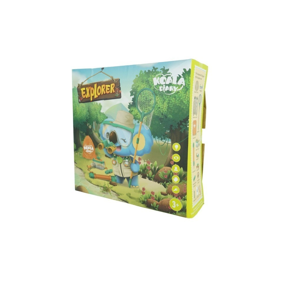 Set camping micutul explorator pentru exterior, 3 accesorii vestimentare, 9 ustensile de joaca, 8 carti educative cu insecte, +3 ani, multicolor-0