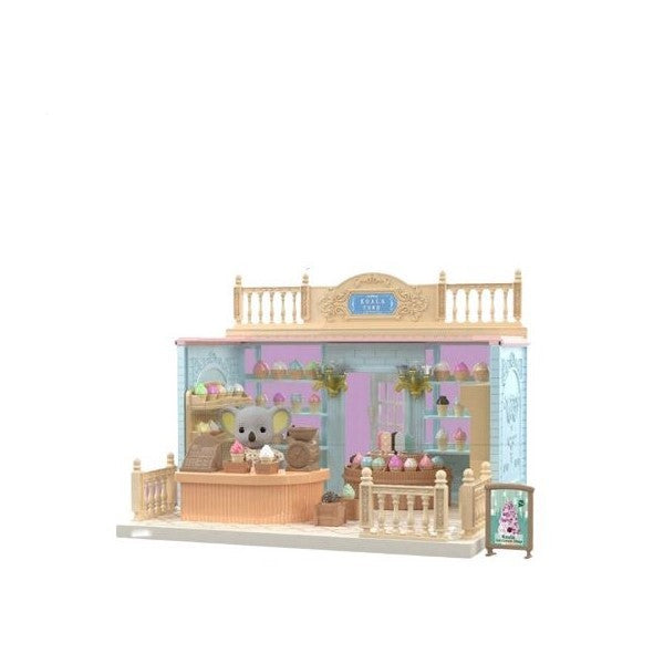 Set Casa de papusi, magazin de inghetata, cu mobilier si figurine, Flippy-0