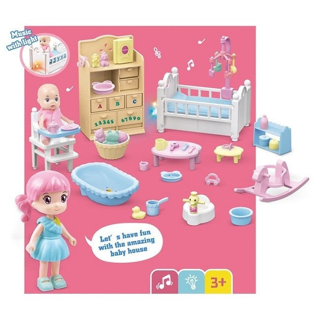 Set casa de papusi mama si copilul, Flippy, cu lumini si sunet-2