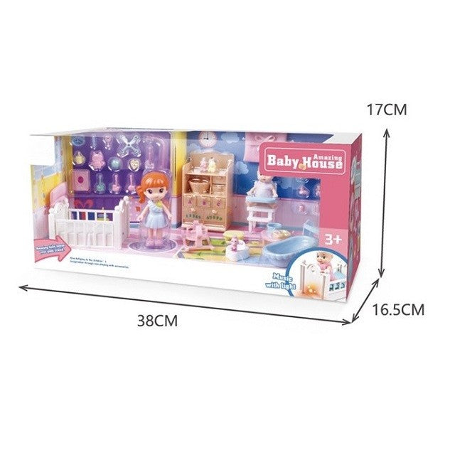 Set casa de papusi mama si copilul, Flippy, cu lumini si sunet-3