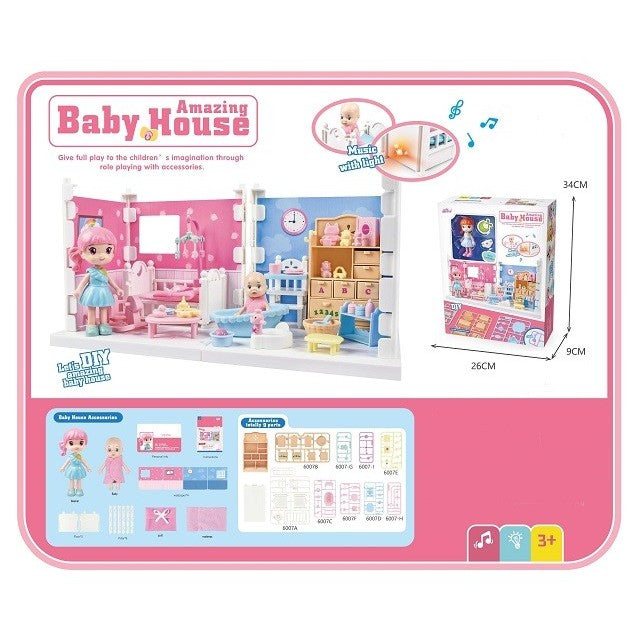Set casa de papusi mama si copilul, Flippy, cu lumini si sunet-4
