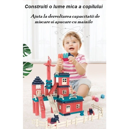 Set constuctii, Flippy, Casa si curte, 251 piese, Multicolor-2
