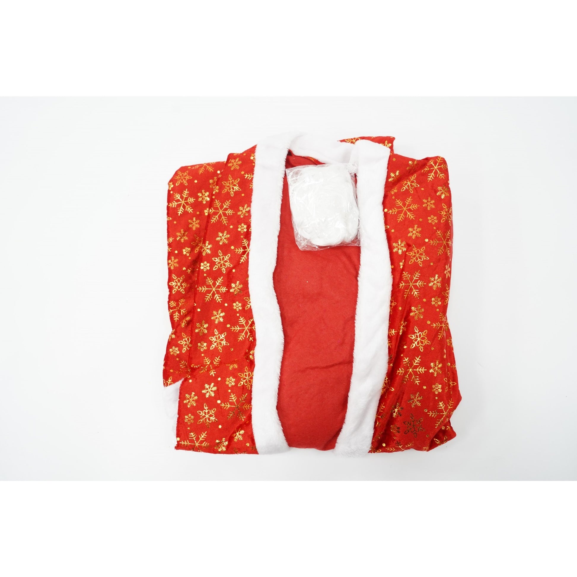 Set Costum de Mos Craciun, Flippy, rosu, pentru adulti, catifea, 5 piese-4