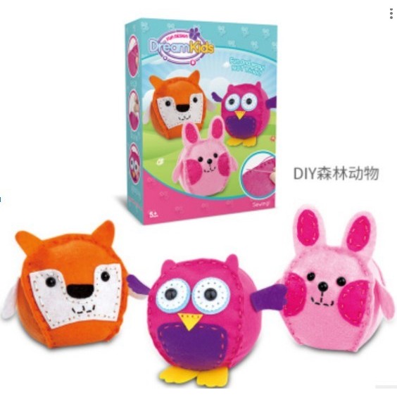 Set creatie perna pentru copii, Dream Kids, 3 piese, model 2-1