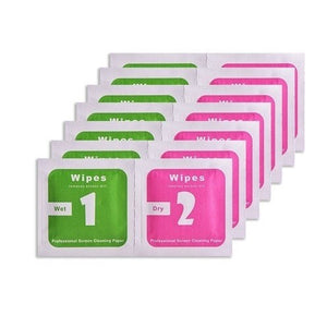 Set curatare telefon servetel umed cu alcool si servetel uscat, 300 buc-0