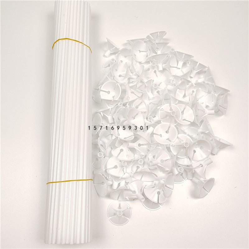 Set de 10 bete pentru baloane, Flippy, 40cm, albe-0