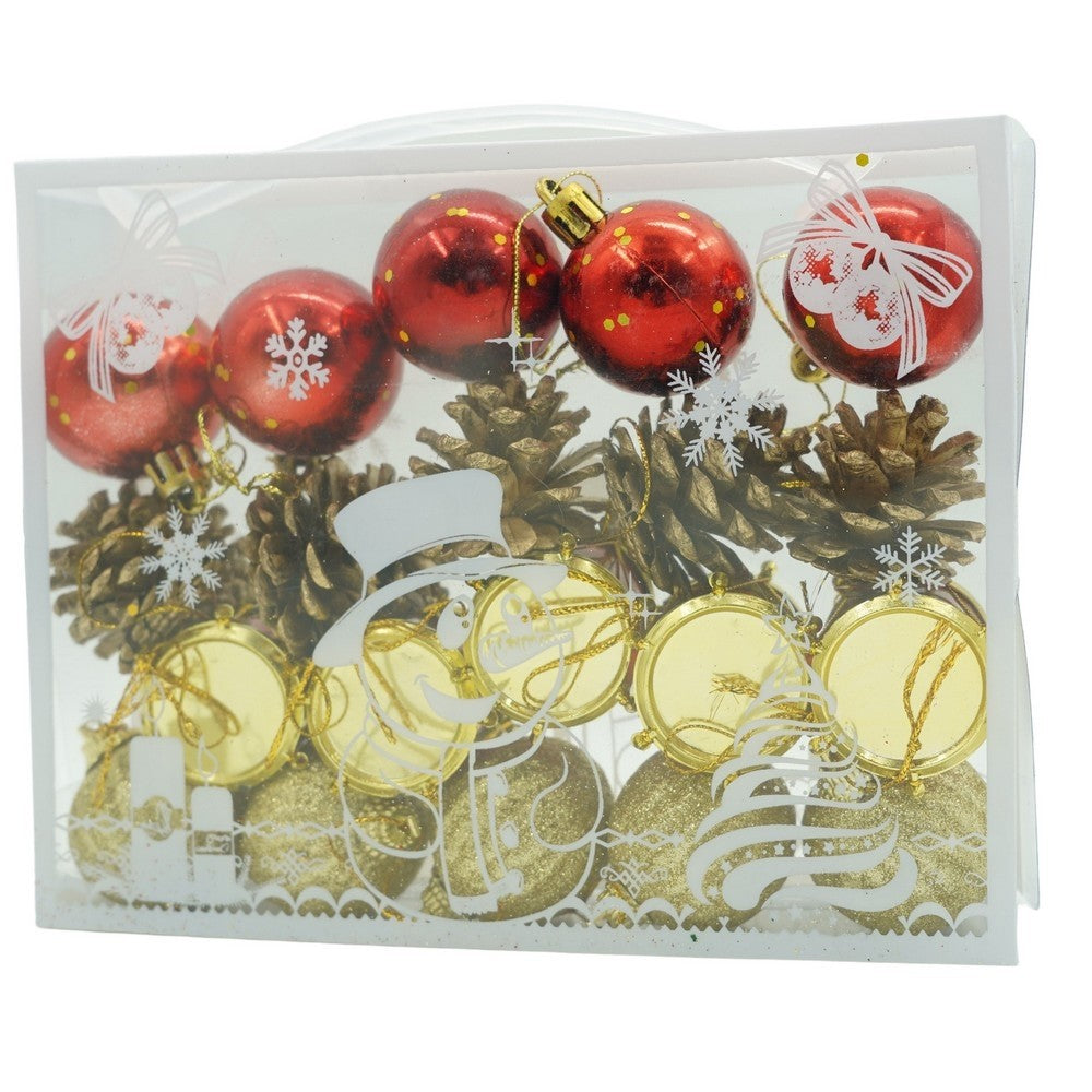 Set de 20 ornamente de brad, Flippy, de tip Glob, Multicolor, din polistiren, cu finisaj sclipitor , cutie  4  cm adancime x 20  cm lungime x 16  cm inaltime-0