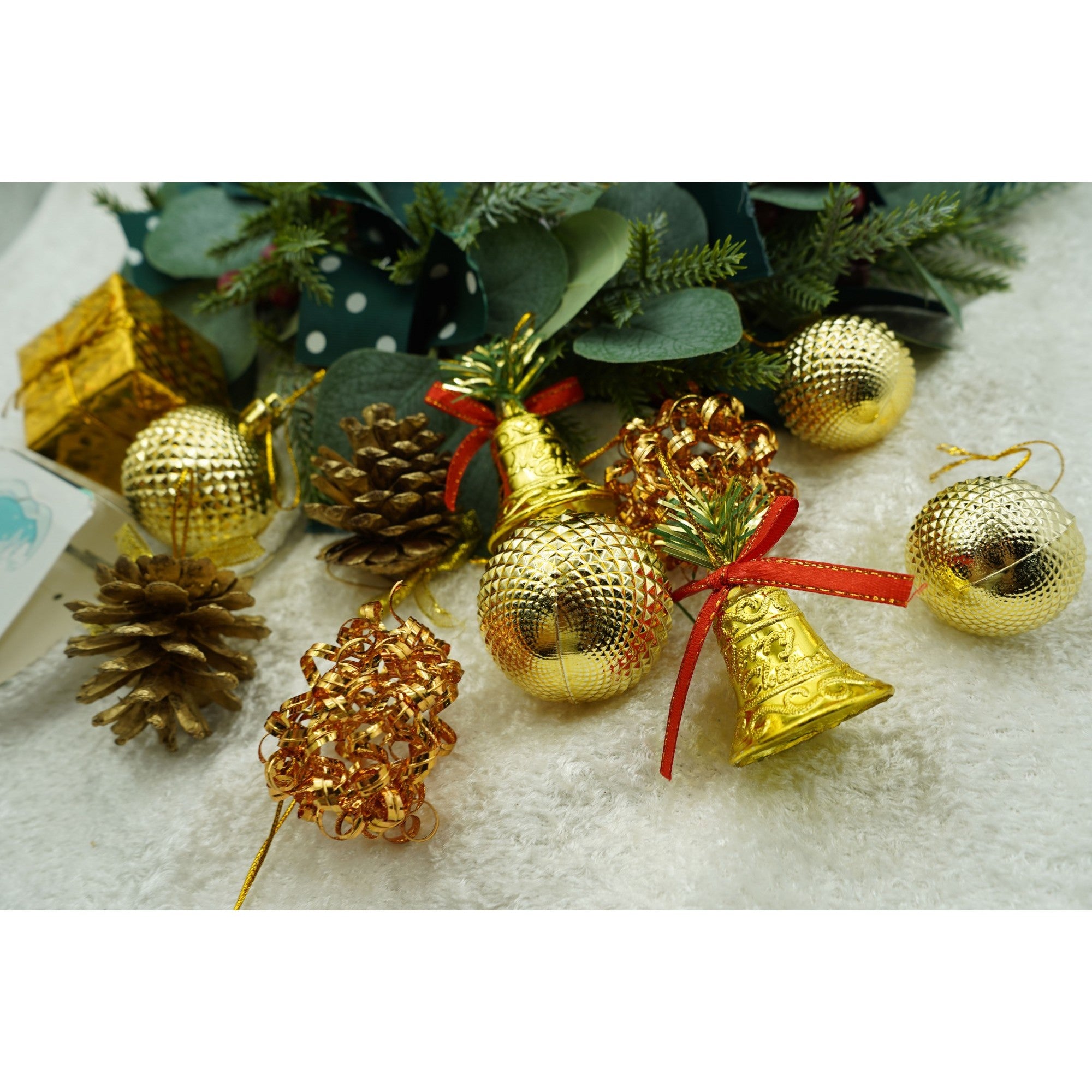 Set de 24 ornamente de brad, Flippy, de tip Glob, Multicolor, din polistiren, cu finisaj sclipitor , cutie  5  cm adancime x 29  cm lungime x 19  cm inaltime-1