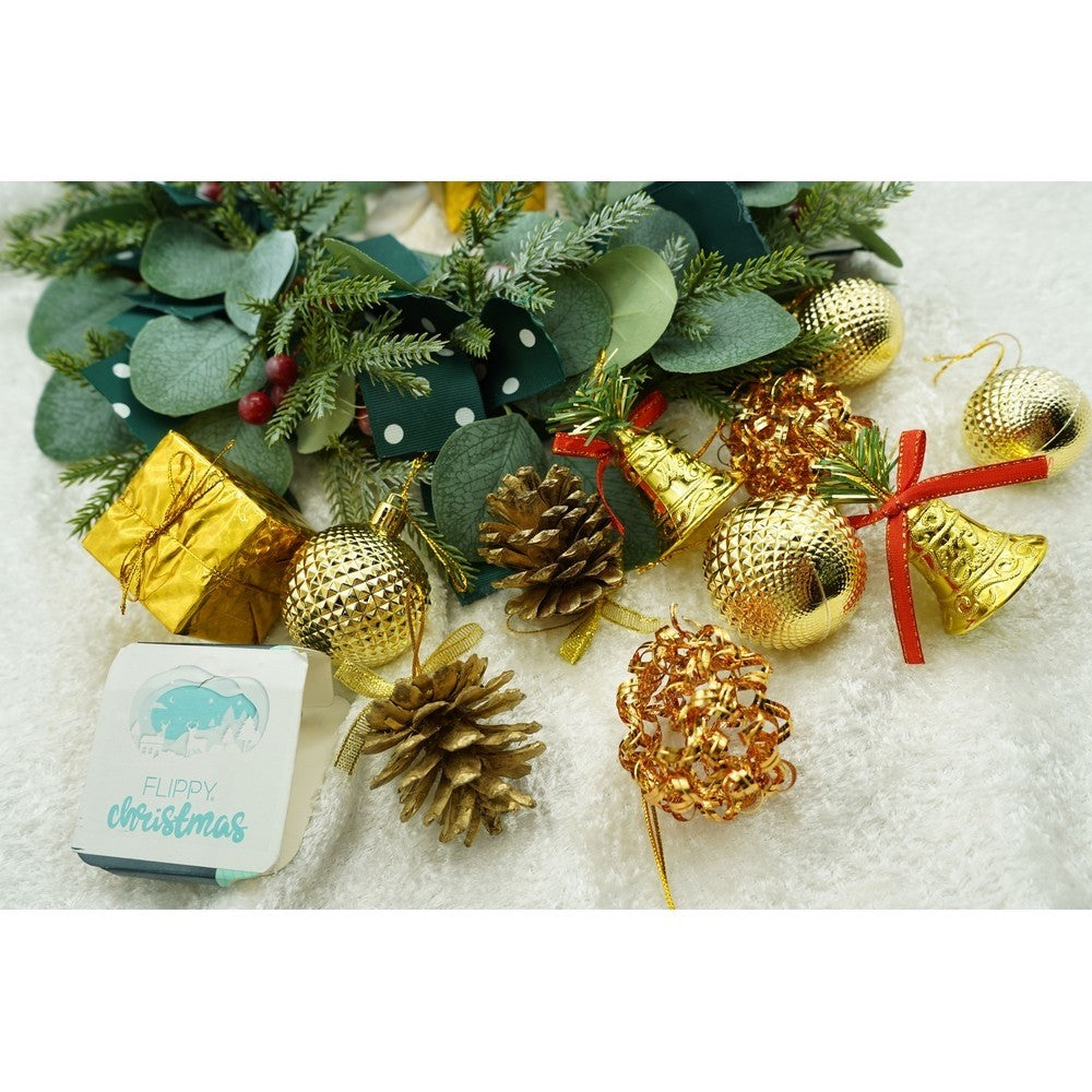 Set de 24 ornamente de brad, Flippy, de tip Glob, Multicolor, din polistiren, cu finisaj sclipitor , cutie  5  cm adancime x 29  cm lungime x 19  cm inaltime-7