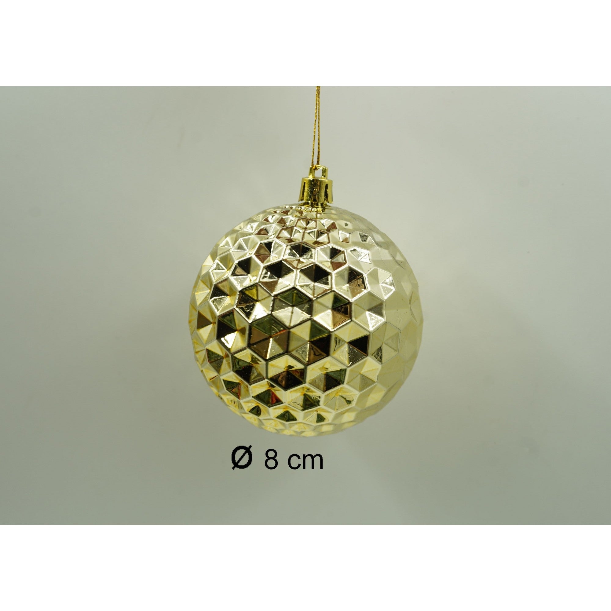 Set de 24 ornamente de brad, Flippy, de tip Glob, Rosu/ Auriu, cu ø de 8 cm, din plastic, cu finisaj sclipitor , cutie  19  cm lungime x 42  cm inaltime x 19  cm adancime-5