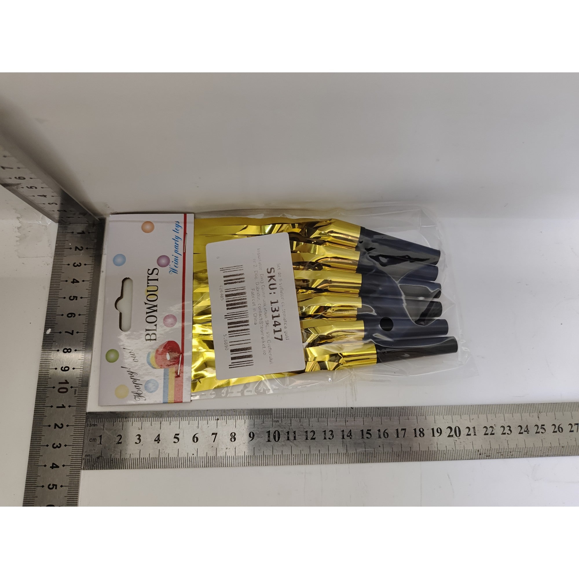Set de 6 suflatori cu tematica gold-2