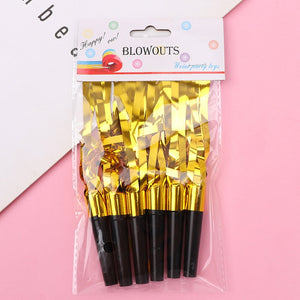 Set de 6 suflatori cu tematica gold-0