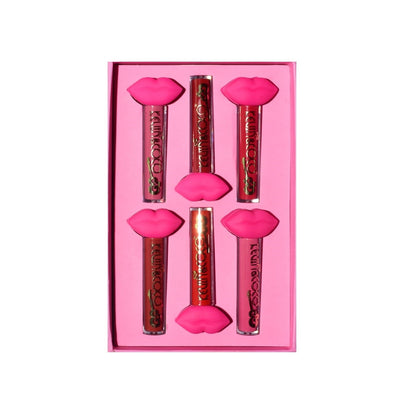 Set de Buze, KEVIN & COCO, Punk Rock, 6 Lip Gloss-uri, 19.3 x 12 cm, Roz/Maro-3