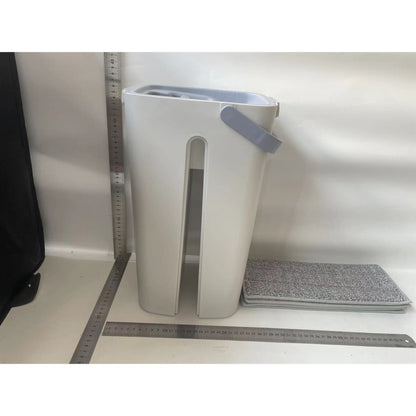 Set de curatenie Flippy, mop si galeata, galeata 5.7 l, 4 rezerve microfibra incluse, design modern, pentru interior, material plastic, peri sintetici, plat, cu storcere, alb-13