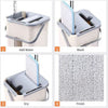 Set de curatenie Flippy, mop si galeata, galeata 6 l, 2 rezerve microfibra incluse, design modern, pentru interior, material plastic, peri sintetici, plat, cu storcere, bej-0