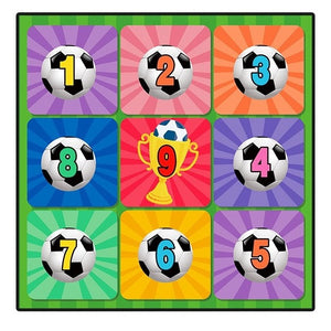 Set de Fotbal Flippy, Joc Recreativ Pentru Copii, Minge cu Scai, Plansa din Material textil, 150 x 150 cm, Model Trofeu, Multicolor-0