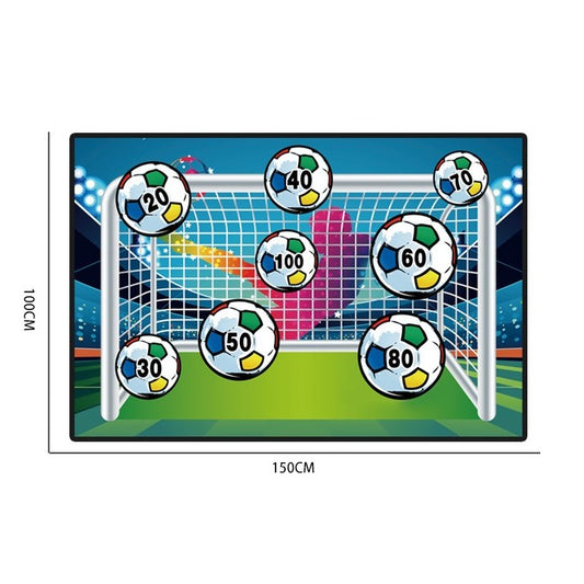 Set de Fotbal Flippy, Joc Recreativ pentru Copii, Minge cu Scai, Poarta din Material Textil, 150 x 100 cm, Multicolor-1