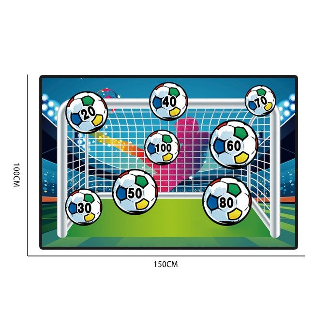 Set de Fotbal Flippy, Joc Recreativ pentru Copii, Minge cu Scai, Poarta din Material Textil, 150 x 100 cm, Multicolor-1