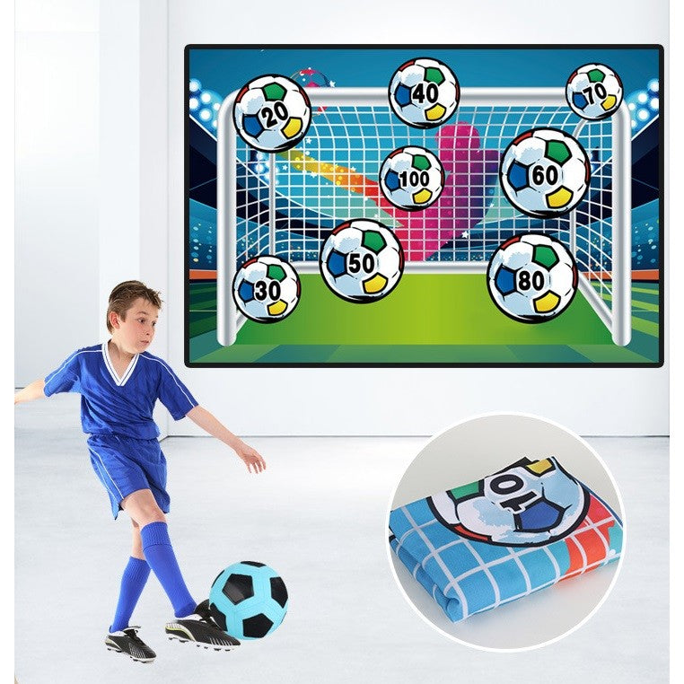 Set de Fotbal Flippy, Joc Recreativ pentru Copii, Minge cu Scai, Poarta din Material Textil, 150 x 100 cm, Multicolor-2