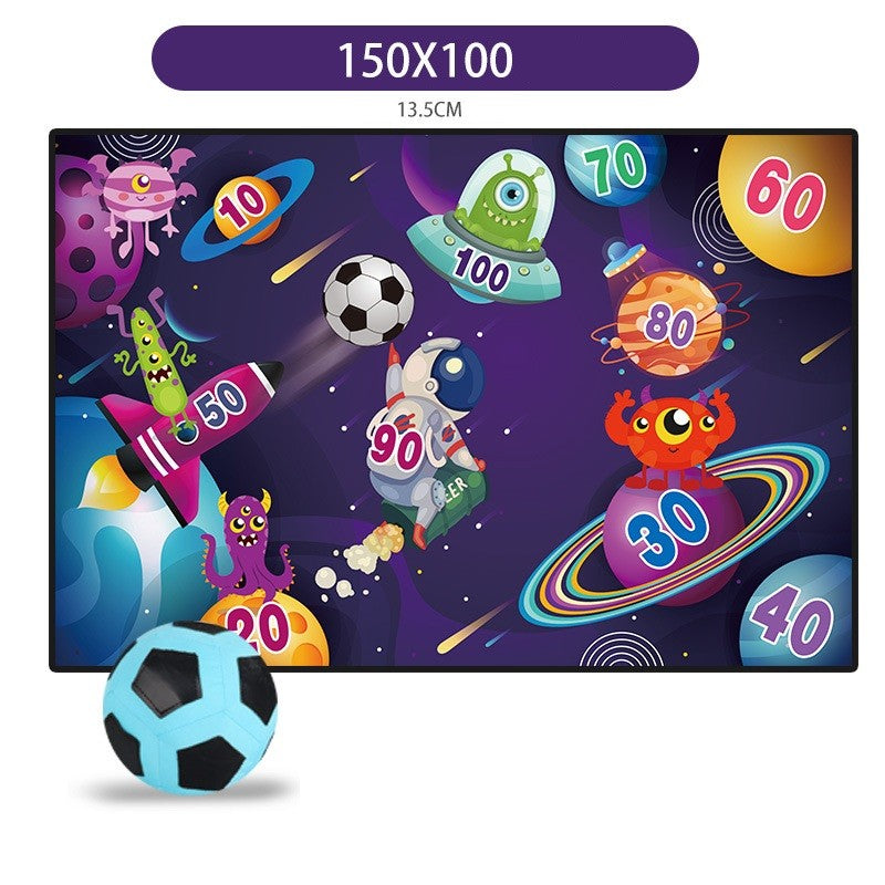 Set de Fotbal Flippy, Joc Recreativ pentru Copii, Model Extraterestrii, Minge cu scai, Poarta din Material Textil, 150 x 100 cm-1