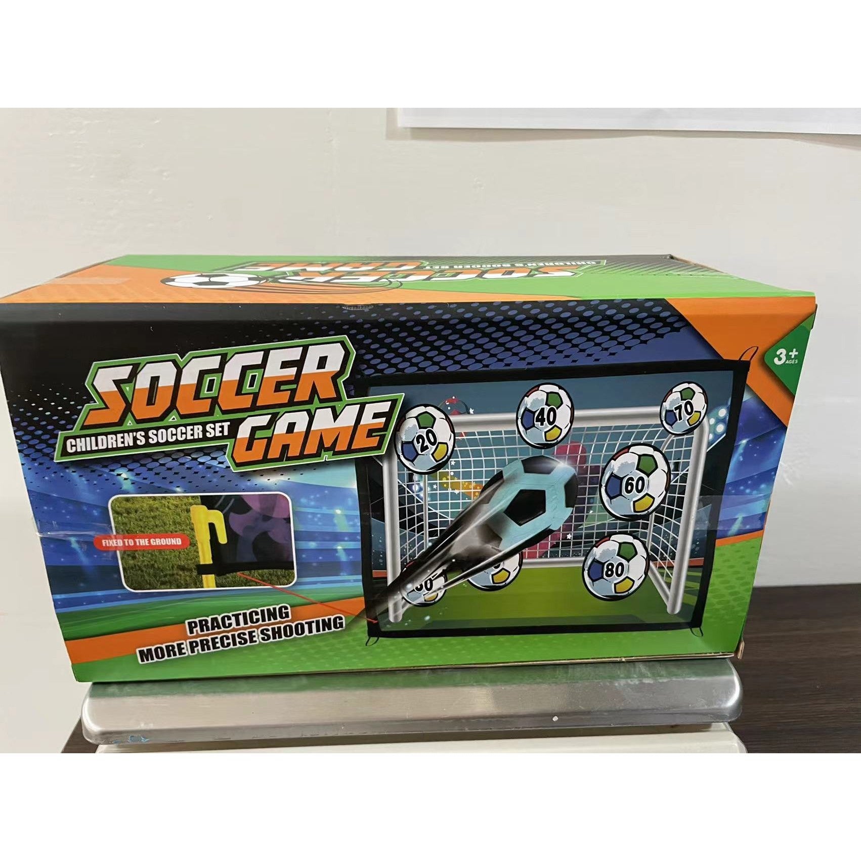 Set de Fotbal Flippy, Joc Recreativ pentru Copii, Model Extraterestrii, Minge cu scai, Poarta din Material Textil, 150 x 100 cm-2