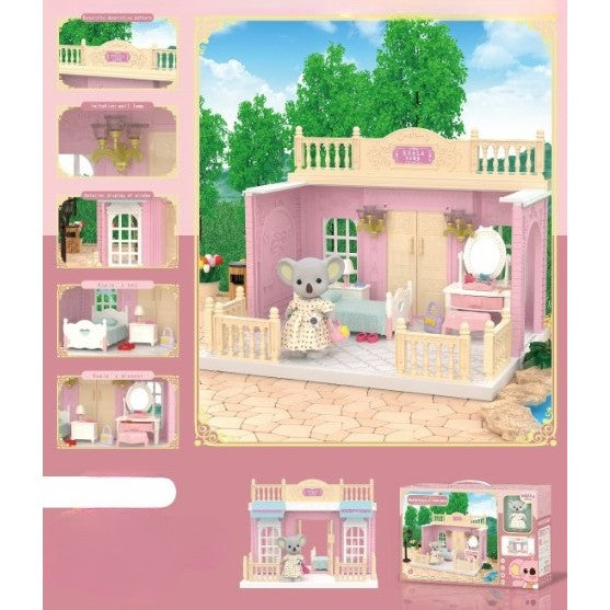 Set dormitor pentru papusi cu mobilier si figurina, Flippy-2