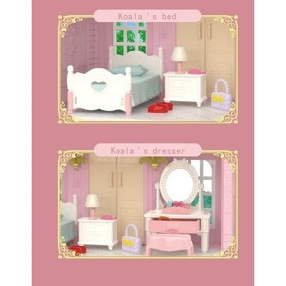 Set dormitor pentru papusi cu mobilier si figurina, Flippy-3