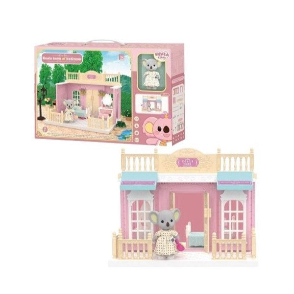 Set dormitor pentru papusi cu mobilier si figurina, Flippy-0